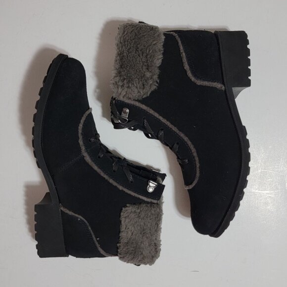 NEW UGG Bodie Fur Lace Up Boots Womens 10 Cozy Waterproof Outdoors Suede - Picture 2 of 9